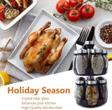 Revolving Spice Rack Organizer – 12 Empty Jars Rotating Countertop Seasoning Tower 🌿🧂