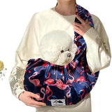 Hands-Free Pet Cuddle Carrier Sling – Reversible Comfort for Small & Medium Pets, Pocket Included, Everyday Cozy