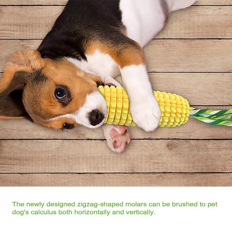 Prokel Dog Chew Toy – Corn Stick Squeaky Rope Toy for Small, Medium & Large Breeds, Durable Dental Health Training Toy