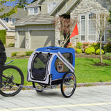 Foldable Pet Bicycle Cargo Trailer – Heavy-Duty with Ventilation Mesh & Safety Flag