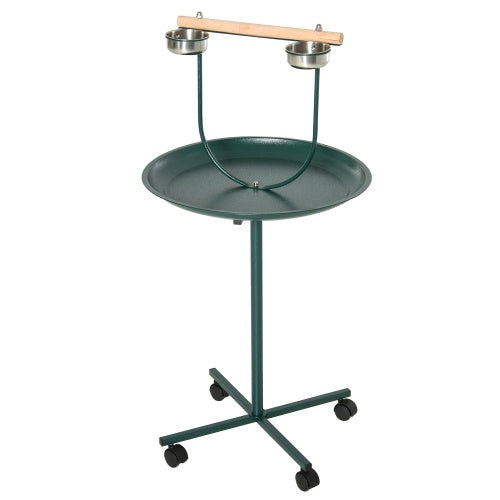 Rolling T-Bracket Bird Training Playground – Portable Activity Stand with Perch, Bird Play Gym & Exercise Stand