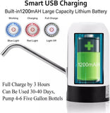 USB Rechargeable 5-Gallon Water Bottle Electric Dispenser Pump – Automatic One-Touch Water Pump with Universal Fit