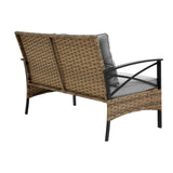 4-Piece Outdoor Patio Furniture Set - All-Weather Rattan Wicker Sectional Sofa
