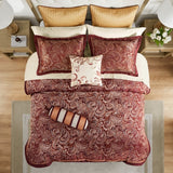12-Piece Comforter Set with Cotton Bed Sheets – Complete Luxury Bedding Ensemble (Queen)