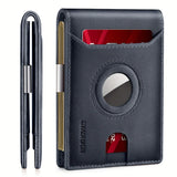 Minimalist & Smart AirTag Leather Wallet