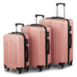 3-Piece ABS+PC Hard Shell Luggage Set – Lightweight Spinner Suitcases with TSA Lock (20/24/28 Inches, Black & Silver)
