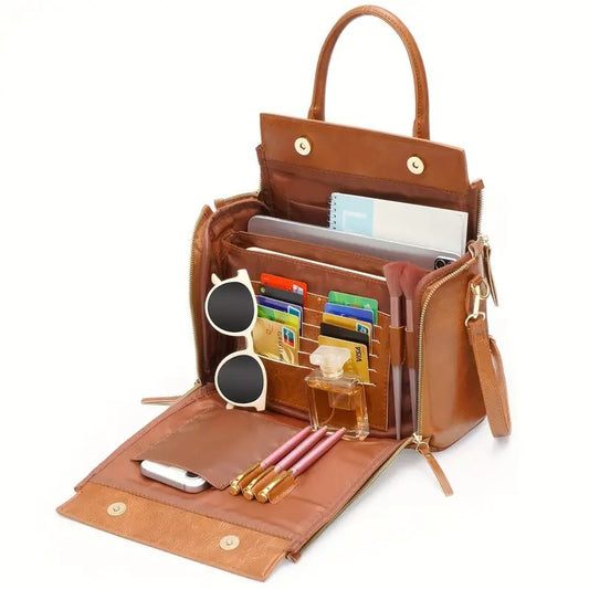 Women’s Multifunctional PU Leather Shoulder Bag 👜 – Elegant Handbag & Tote for Everyday Use