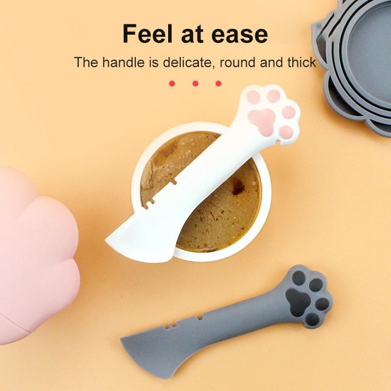 Pet Canned Spoon & Jar Opener – Multifunction Puppy Feeding Shovel & Mixing Tool for Wet & Dry Food