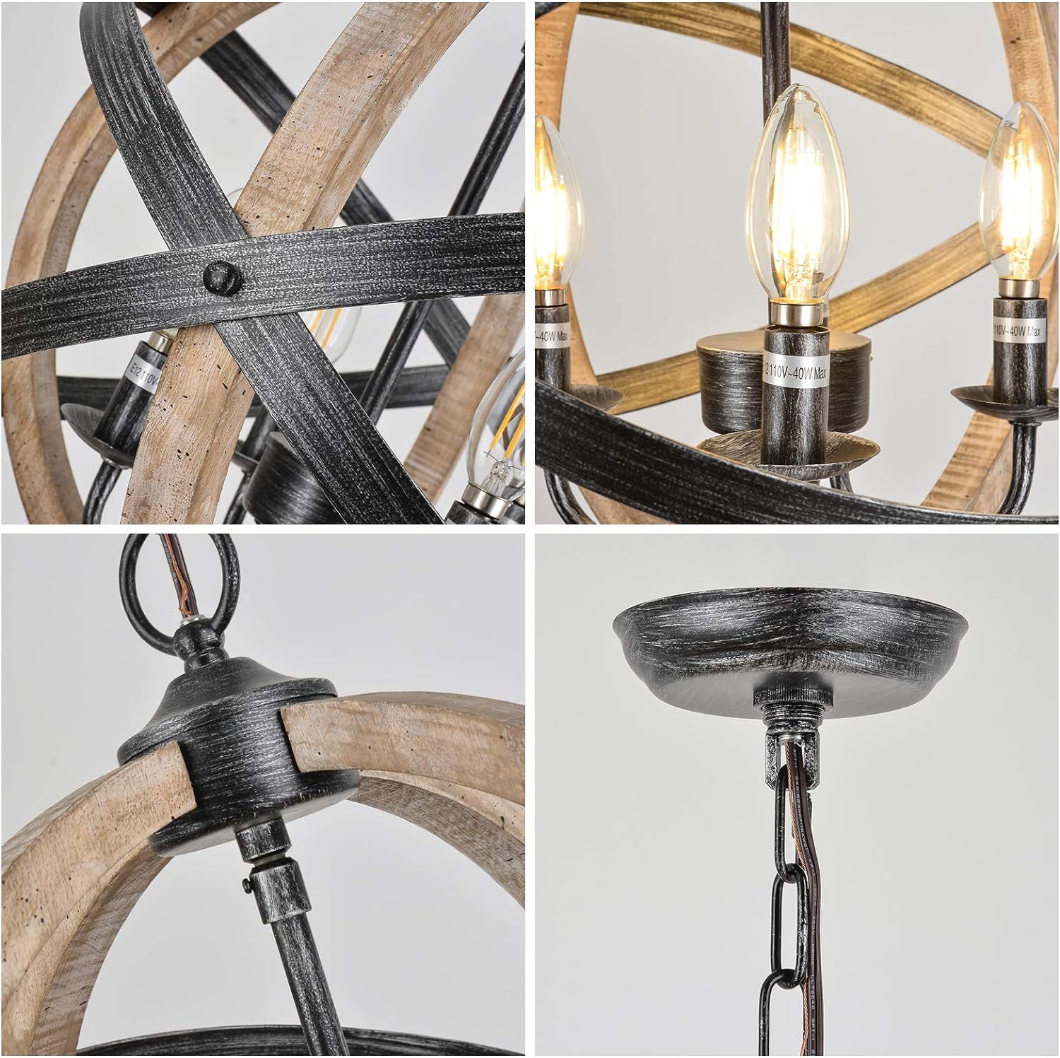 Modern 4-Light Adjustable Pendant Lamp for Restaurants & Homes
