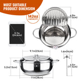 High-Quality Stainless Steel Pot Type 1 – 304 Tempura Fryer Pot with Thermometer and Pour Spout