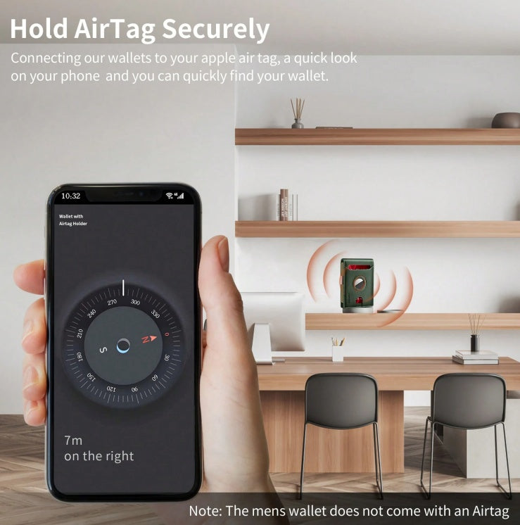 Minimalist & Smart AirTag Leather Wallet