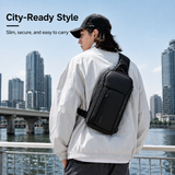 Men’s Waterproof Sling Bag – Lightweight Crossbody Backpack with Tablet Compartment & Smart Storage