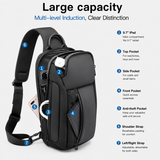 Men’s Waterproof Sling Bag – Lightweight Crossbody Backpack with Tablet Compartment & Smart Storage