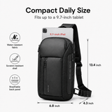 Men’s Waterproof Sling Bag – Lightweight Crossbody Backpack with Tablet Compartment & Smart Storage