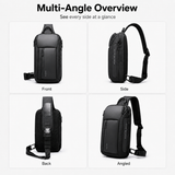Men’s Waterproof Sling Bag – Lightweight Crossbody Backpack with Tablet Compartment & Smart Storage