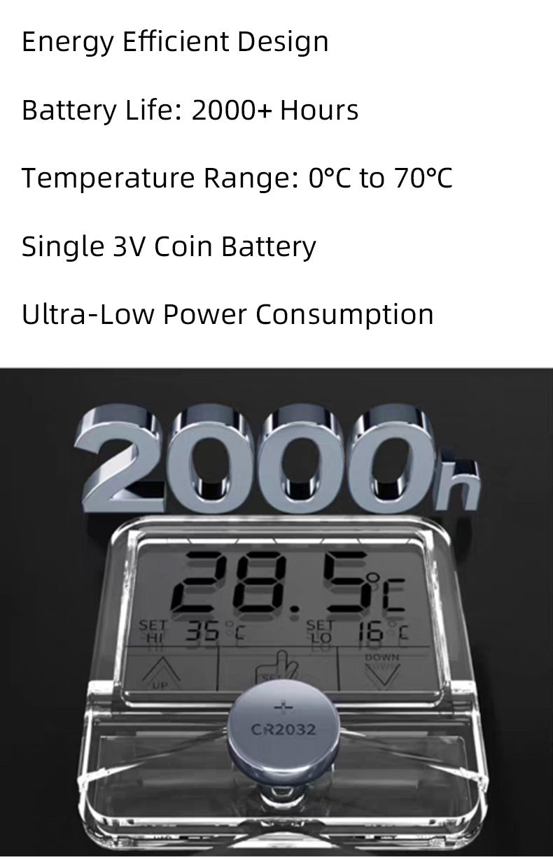 Cherlam LCD Thermometer – Digital Aquarium Temperature Monitor, Accurate Water Temperature Display for Fish Tanks