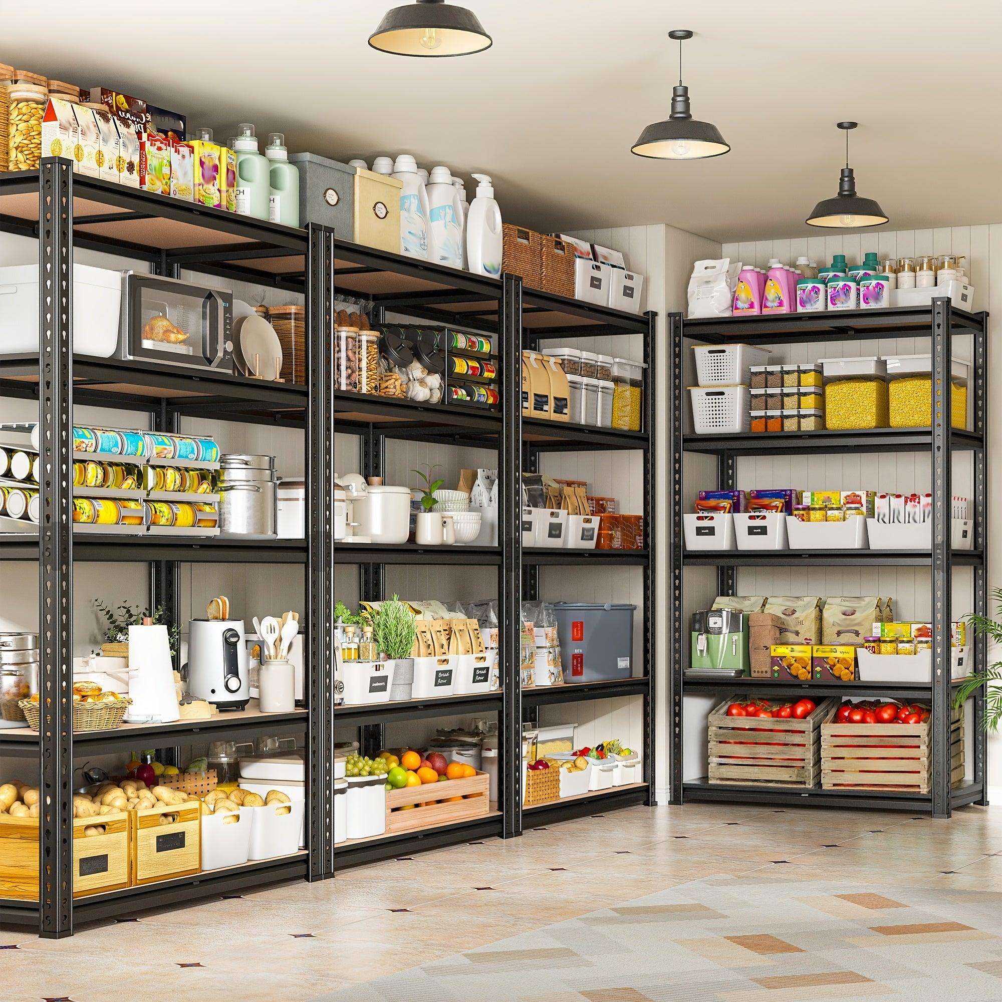2000LBS Garage Shelving Storage Shelves Heavy Duty Shelving 5 Tier Metal Shelving Units For Garage Shelves 72"H X35.5"W X 15.8"D, Adjustable Metal Shelving Unit For Garage Shelves Utility Rack Shelf For Basement Pantry Closet - PulinGO