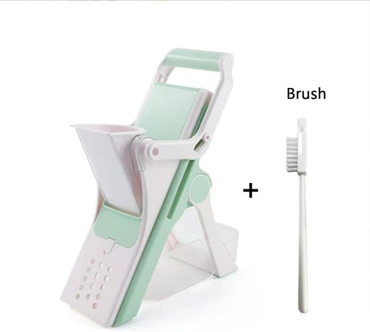 Safe 5-in-1 Mandoline Slicer - Multifunctional Vegetable Chopper for Fries, Salads & More