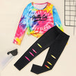 Toddler Girls Spring & Fall Outfit Set – Pretty Girl Letter Print Long Sleeve Pullover with Matching Pants