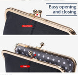Ladies PU Leather Purse 👛 – Multi-Color Wallet for Women (Orange, Blue, Grey, Red, Black)