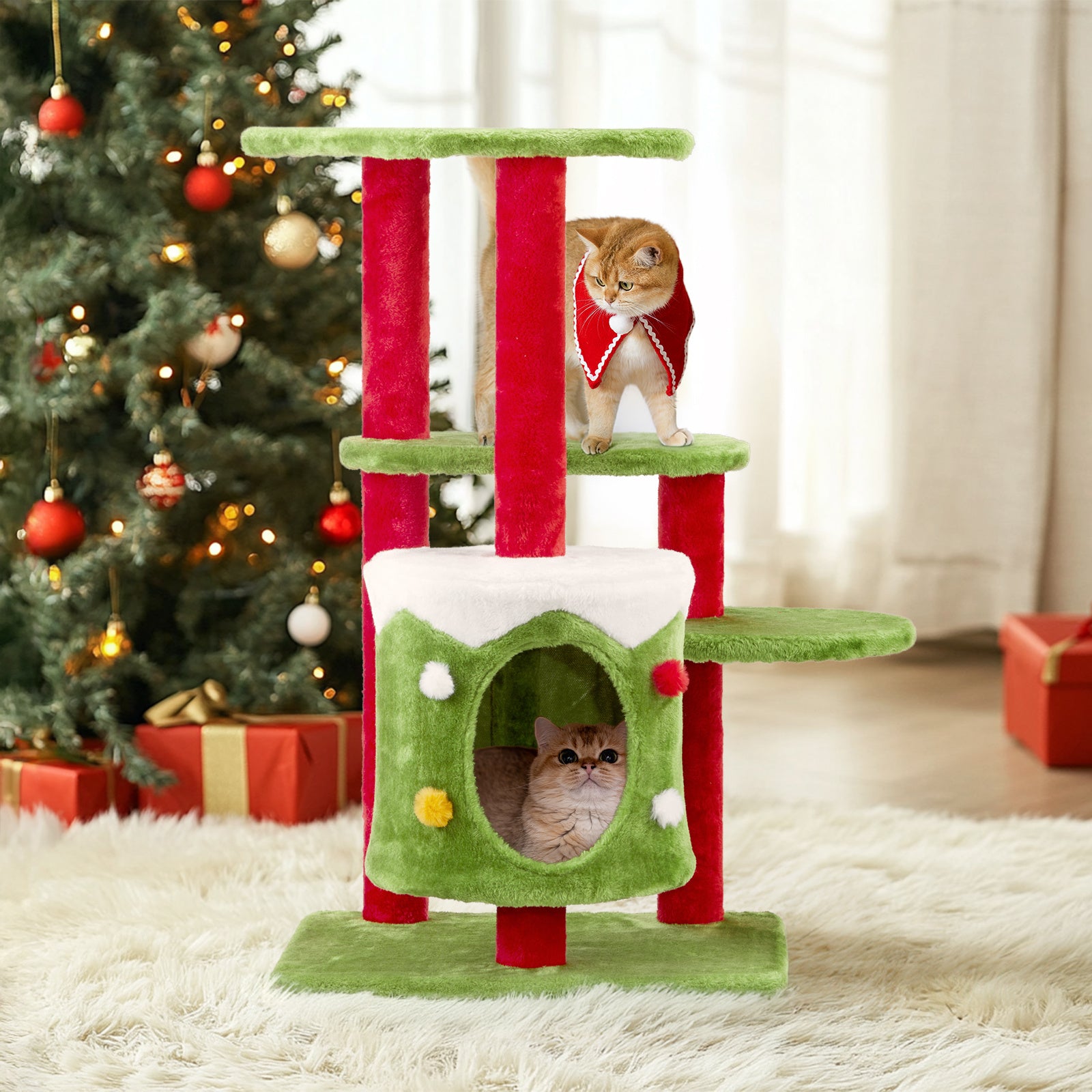 Cat Climbing Frame – Multi-Level Cat Tree Tower with Scratching Posts, Cozy Perches & Interactive Play Areas