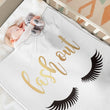 Flannel Fuzzy Blanket – Long Eyelashes Print, Plush Soft Fleece Throw, 150 × 200 cm