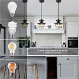 Rustic Vintage Farmhouse Pendant Light with Adjustable Height