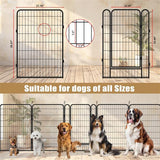 16-Piece Heavy Duty Metal Pet Playpen – Expandable Exercise Fence for Dogs, Cats & Small Animals