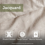 12-Piece Comforter Set with Cotton Bed Sheets – Full Size, Black Paisley Jacquard Comforter, Includes Sheets, Bed Skirt, Shams, and Decorative Pillows
