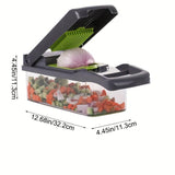 16-in-1 Vegetable Chopper Set – Multi-Blade Slicer with Container & Peeler - PulinGO