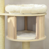 PawHut 3-Level Cat Tree with Sisal Scratching Posts & Badminton Toy