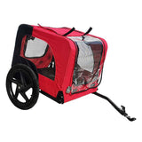 Bicycle Trailer for Pets – Outdoor Foldable Dog Trailer with Safety Reflectors, Mesh Windows & Sturdy Frame for Small & Medium Dogs