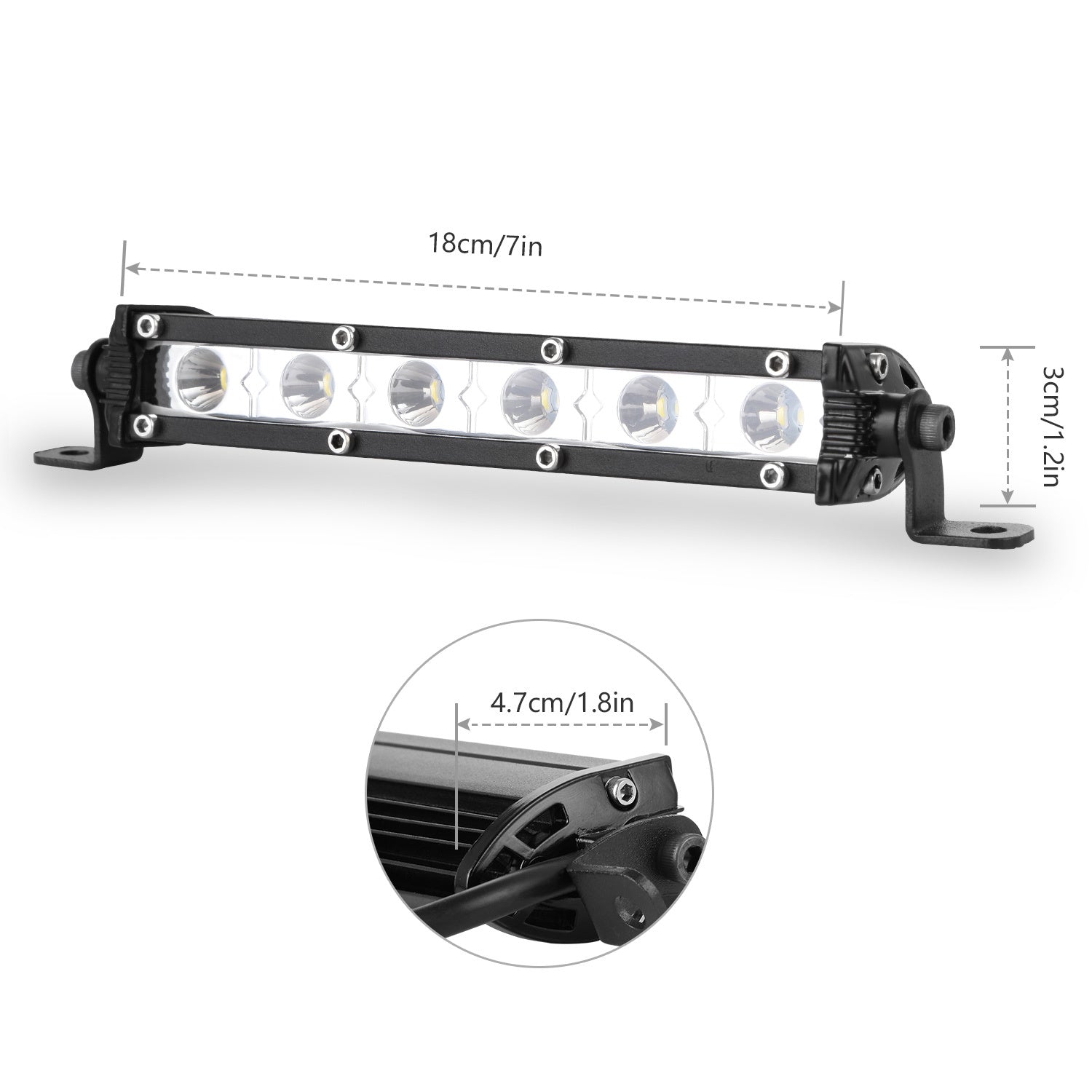 Durable 7in LED Offroad Light Bar with Ultra-Slim Design