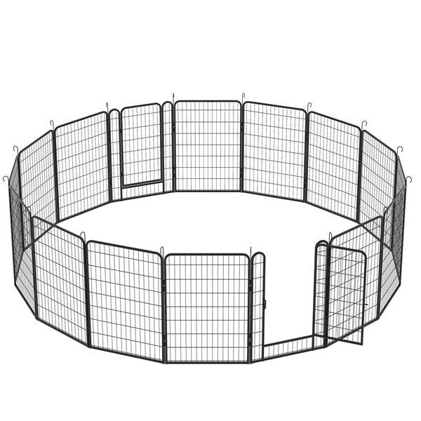 16-Piece Heavy Duty Metal Pet Playpen – Expandable Exercise Fence for Dogs, Cats & Small Animals