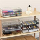 5-Piece Clear Plastic File Storage Boxes with Lids – Portable Stackable Organizer for Tools, Jewelry & Craft Supplies 🎨