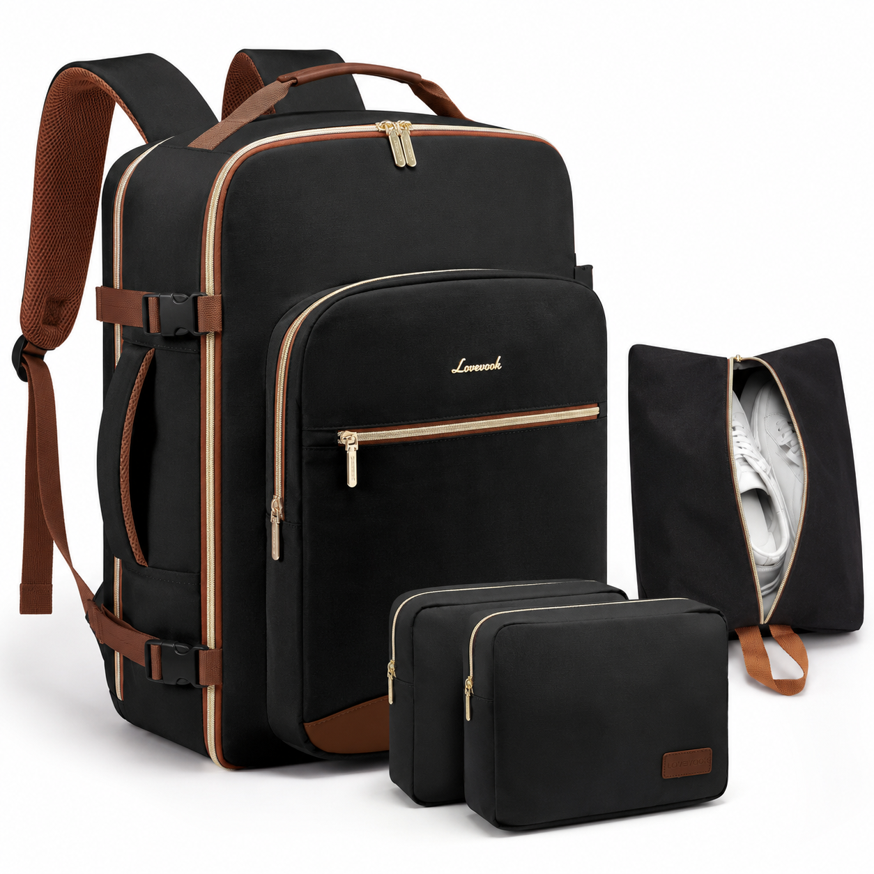 40L Premium Carry-On Travel Backpack with Packing Cubes – TSA-Friendly 17" Laptop Backpack