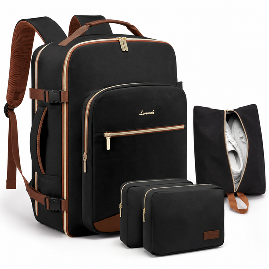 40L Premium Carry-On Travel Backpack with Packing Cubes – TSA-Friendly 17" Laptop Backpack