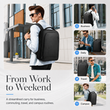 Premium 17" Business Laptop Backpack – Water-Resistant Work & Travel Bag with USB Charging