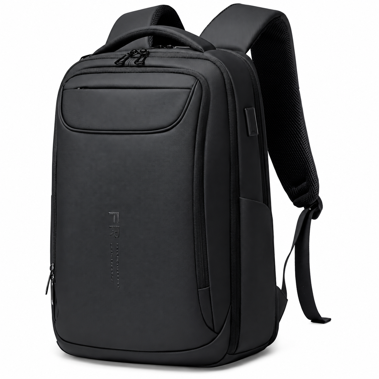 15.6” Business Laptop Backpack – Water-Resistant Work & Travel Backpack with USB-A & USB-C Charging Ports