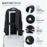 15.6” Business Laptop Backpack – Water-Resistant Work & Travel Backpack with USB-A & USB-C Charging Ports
