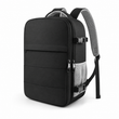 Flight-Approved Lightweight Travel Backpack with 15.6-Inch Laptop Compartment & Suitcase-Style Opening – Black