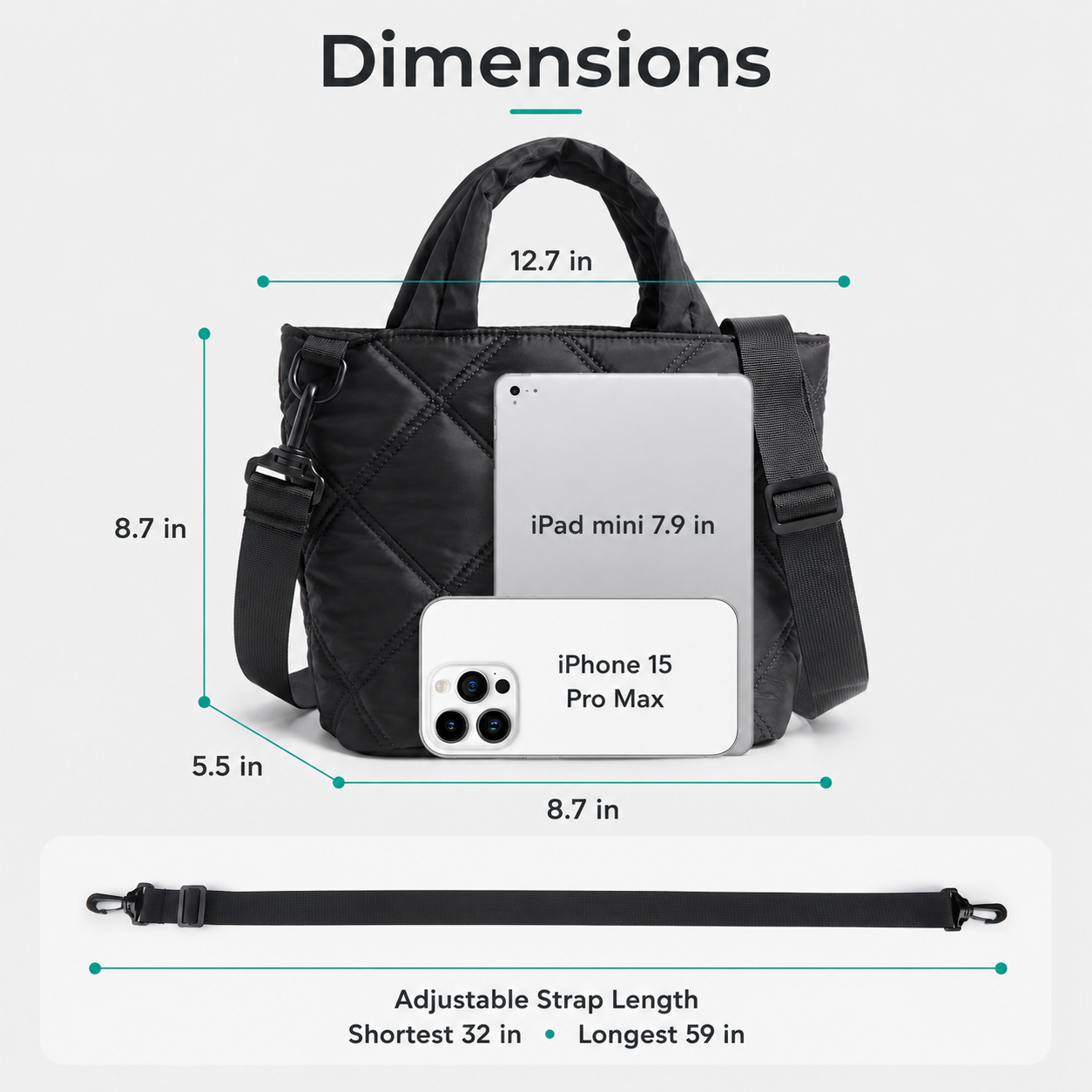 Premium Mini Puffy Crossbody Bag for Women – Lightweight Travel Purse with Card Slots & Multi-Pocket Storage