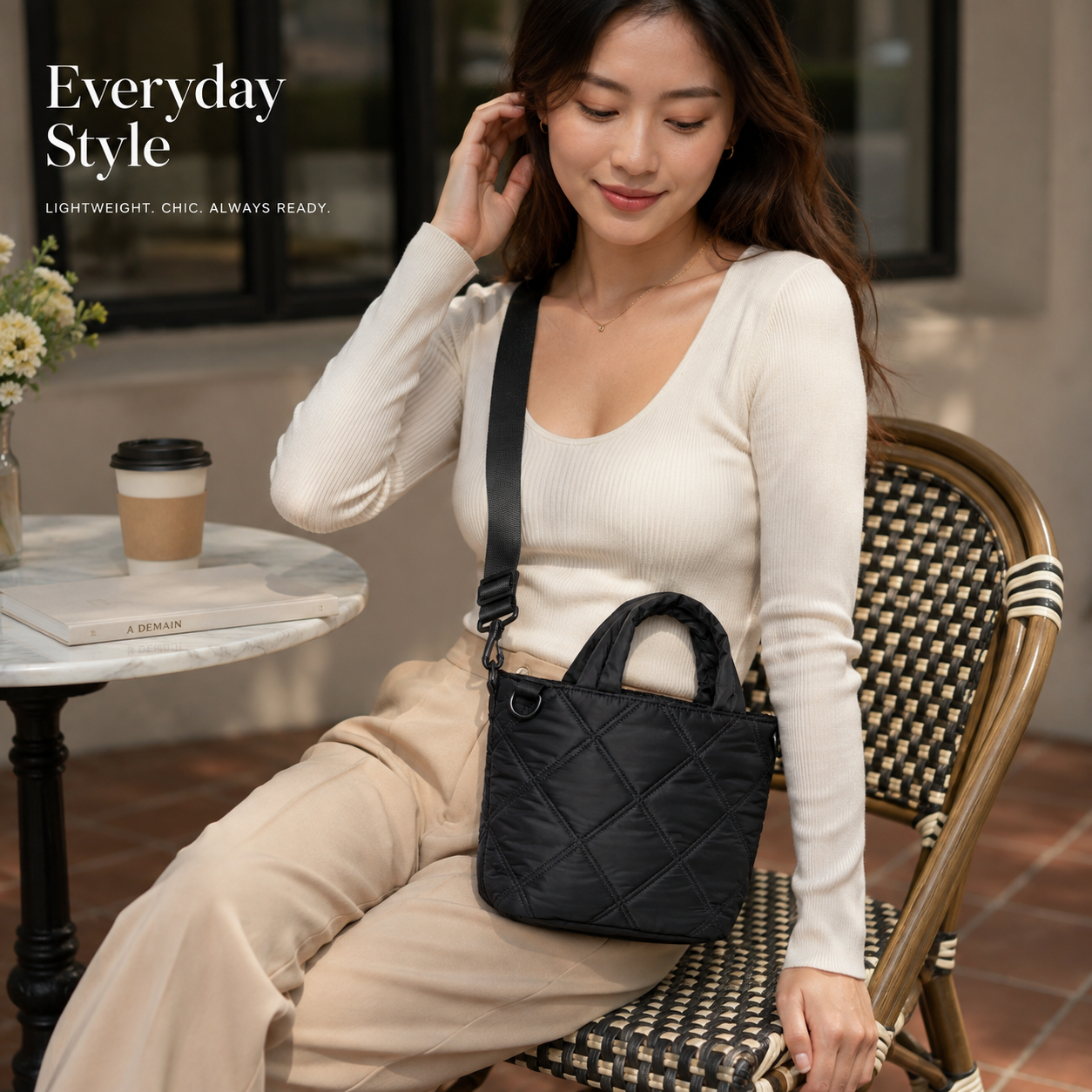 Premium Mini Puffy Crossbody Bag for Women – Lightweight Travel Purse with Card Slots & Multi-Pocket Storage