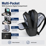 Slim 15.6" Laptop Backpack with USB Charging, Anti-Theft Pocket & Water-Resistant Business Design