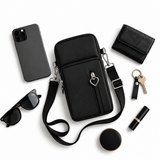 Compact Nylon Crossbody Phone Bag for Women – Lightweight Mini Purse with Adjustable Strap