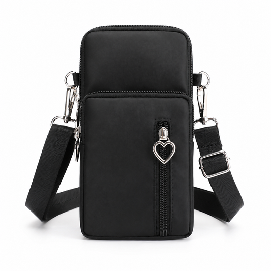 Compact Nylon Crossbody Phone Bag for Women – Lightweight Mini Purse with Adjustable Strap
