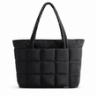 Expandable Puffy Tote Bag for Women – Quilted Laptop, Work & Travel Carry-On Tote