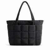 Expandable Puffy Tote Bag for Women – Quilted Laptop, Work & Travel Carry-On Tote