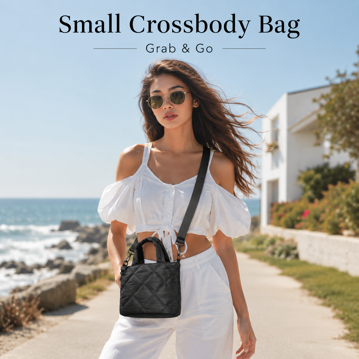 Premium Mini Puffy Crossbody Bag for Women – Lightweight Travel Purse with Card Slots & Multi-Pocket Storage