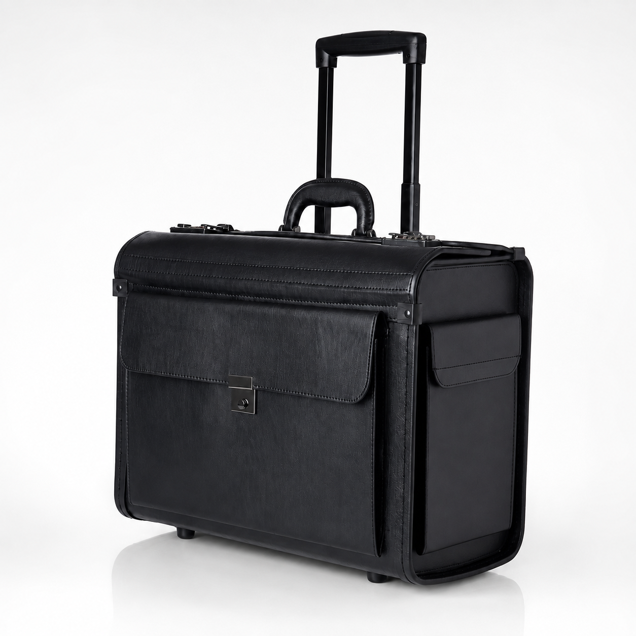 17-Inch Executive Rolling Laptop Briefcase with Wheels & Combination Locks